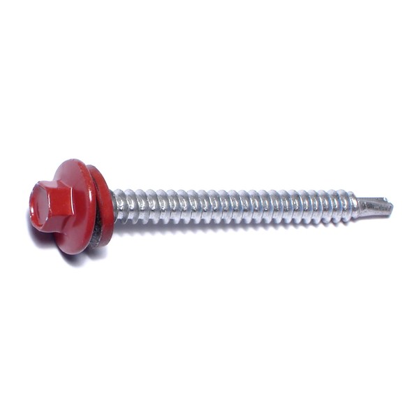 Buildright Self-Drilling Screw, #10 x 2 in, Painted Steel Hex Head Hex Drive, 1500 PK 09592